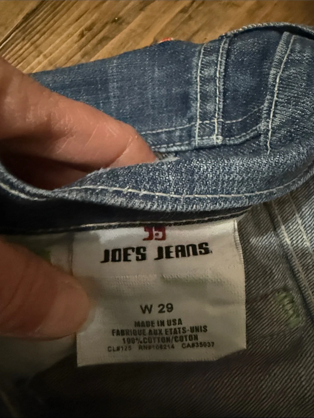 Joe's Jeans Light Blue Wide Leg Jeans with Embroidered Pocket Trim